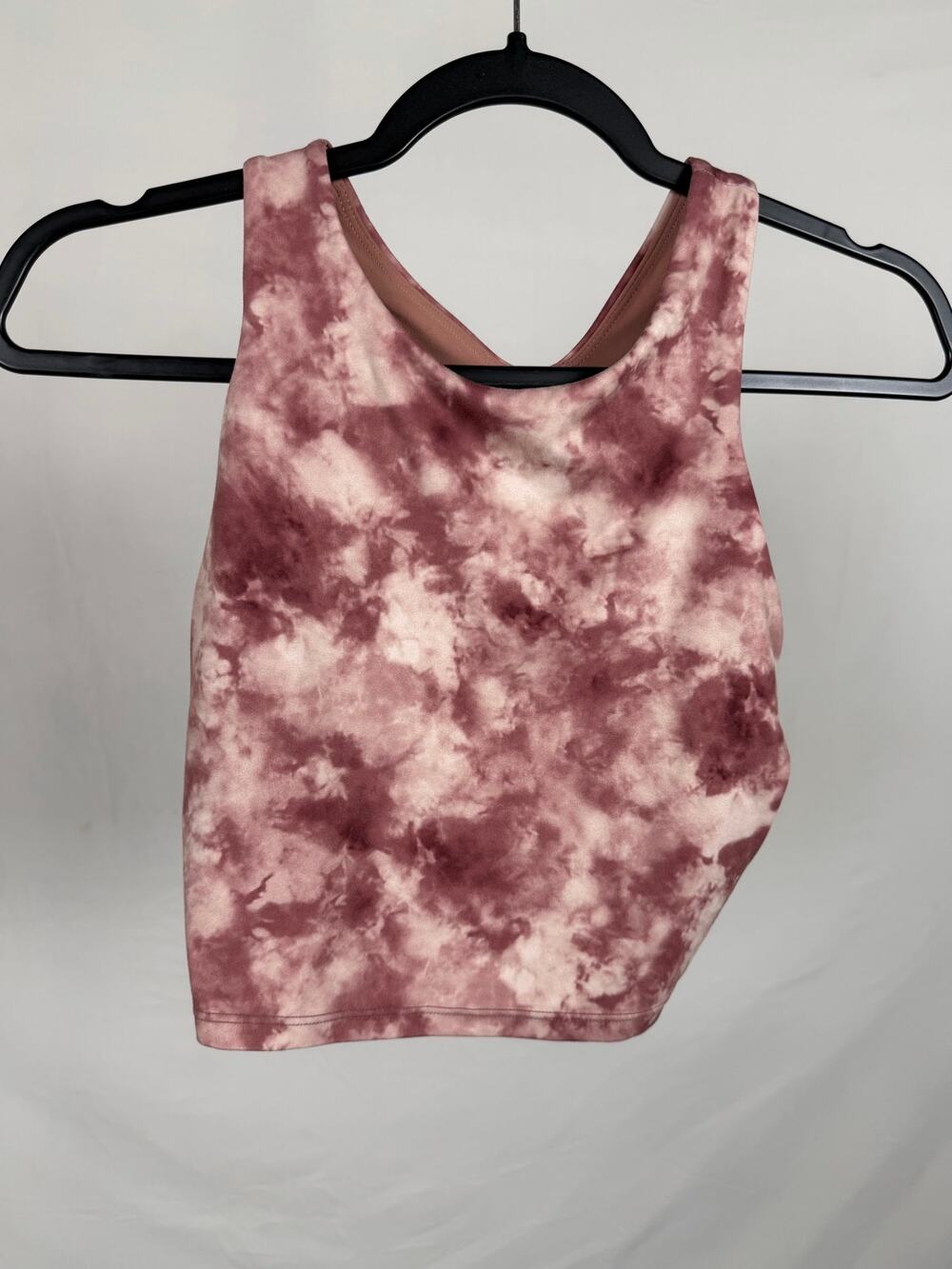 Athleta Mauve Pink Tie Dye Activewear Crop Top Sports Bra Tank Size S